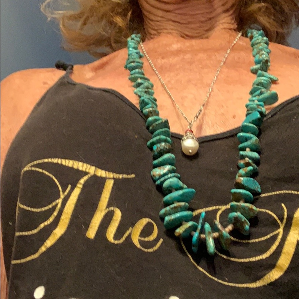 American Indian old pawn turquoise necklace
